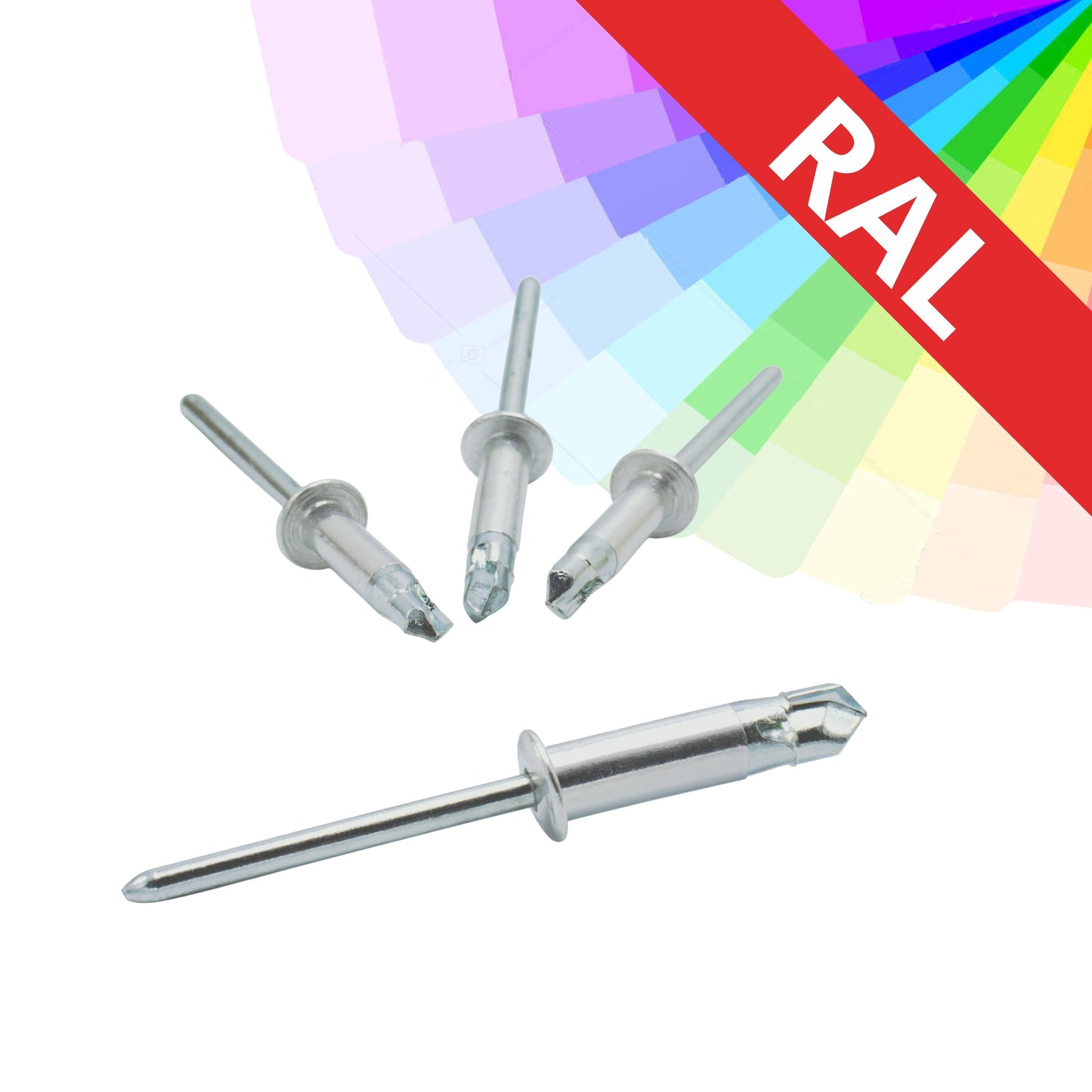Fast rivet 4.8 x 15 aluminum / galvanized, drill L, painted, RAL POPTAT, pack of 200 pcs.