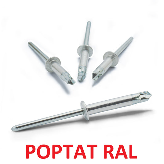 Fast rivet 3.2 x 20 aluminum / galvanized, drill L, painted, RAL POPTAT, pack of 400 pcs.